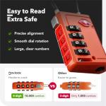 TSA Approved 4-Digit Luggage Locks - 6-Pack