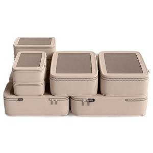 Nobl Travel Compression Packing Cubes Set - Beige