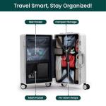 Nobl Aluminum Frame Zipperless Suitcase with TSA Locks