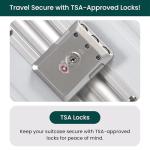 Nobl Aluminum Frame Zipperless Suitcase with TSA Locks
