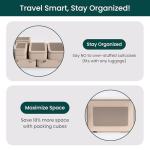 Nobl Travel Compression Packing Cubes Set - Beige