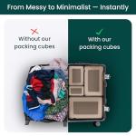 Nobl Travel Compression Packing Cubes Set - Beige