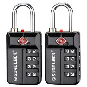 SURE LOCK TSA Approved 4-Digit Combination Locks