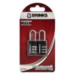 Brinks Zinc Combination Sport Padlock 2-Pack