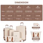 Lightweight 6-Piece Hardshell Luggage Set with TSA Lock