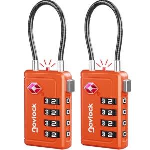 TSA Approved 4-Digit Luggage Locks - 2-Pack