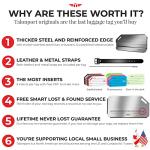 Durable Stainless Steel Personalized Luggage Tags - 2 Pack