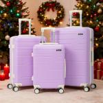 Zimtown Lightweight Purple Luggage Set with TSA Lock