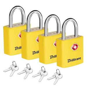 4 Pack TSA Approved Luggage Locks with Keys