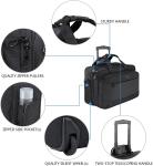 KROSER 17.3” Rolling Laptop Bag – Black