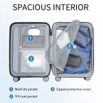 KROSER 20" Expandable Hardside Luggage with TSA Lock