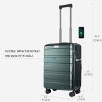 KROSER 20-Inch Carry-On with TSA Lock & USB Port