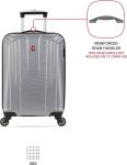 SwissGear 3750 Carry-On Spinner Luggage, Silver