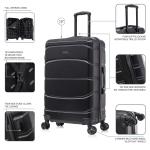 DUKAP SENSE 24" Lightweight Hardside Luggage Black