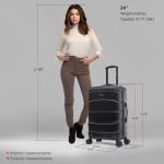 DUKAP SENSE 24" Lightweight Hardside Luggage Black