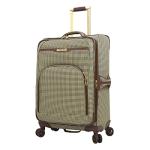 London Fog 25" Olive Houndstooth Spinner Luggage