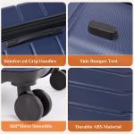 Blue 3-Piece Luggage Set with TSA Lock