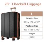 EUROCO 28" Hardside Luggage with TSA Lock