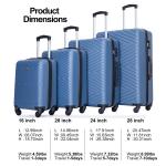 Travelhouse 4-Piece Lightweight Luggage Set with TSA Lock