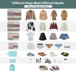 Blue Packing Cubes Set with Toiletries Bag