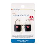 Protege Black TSA Luggage Lock Set of 2