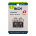 Protege Black TSA Luggage Lock Set of 2