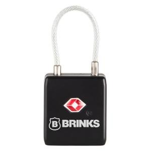 Brinks TSA Luggage Padlock with Steel Cable Shackle
