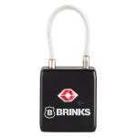 Brinks TSA Luggage Padlock with Steel Cable Shackle