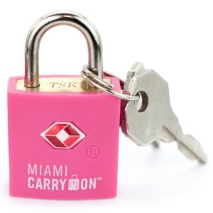 Miami CarryOn Pink TSA Approved Luggage Padlock