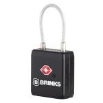Brinks TSA Luggage Padlock with Steel Cable Shackle