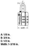 Master Lock TSA Approved 3-Dial Luggage Lock