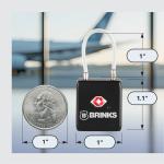 Brinks TSA Luggage Padlock with Steel Cable Shackle