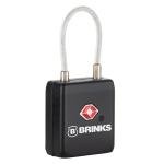 Brinks TSA Luggage Padlock with Steel Cable Shackle