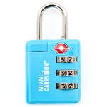 Miami CarryOn TSA Approved Light Blue Luggage Lock