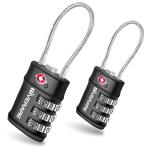 GIVERARE 2 Pack TSA Luggage Locks with 3-Digit Combo
