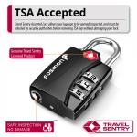 Fosmon TSA Approved 3-Digit Luggage Locks - 4 Pack
