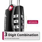 Fosmon TSA Approved 3-Digit Luggage Locks - 4 Pack