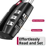 Fosmon TSA Approved 3-Digit Luggage Locks - 4 Pack