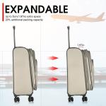 Lightweight Expandable Luggage Set with USB Port