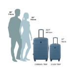 Blue 2-Piece Hardside Rolling Luggage Set