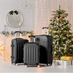 Zimtown Lightweight Black Luggage Set with TSA Lock
