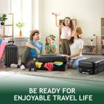 Zimtown Lightweight Black Luggage Set with TSA Lock