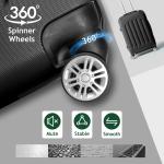 Zimtown Lightweight Black Luggage Set with TSA Lock