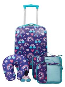 TPRC Kids 5-Piece Rainbow Luggage Set