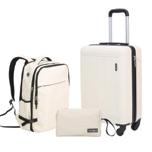 Tripcomp 3-Piece Hardside Luggage Set with Backpack