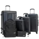 Tripcomp 6-Piece Black Hardside Luggage Set with TSA Lock