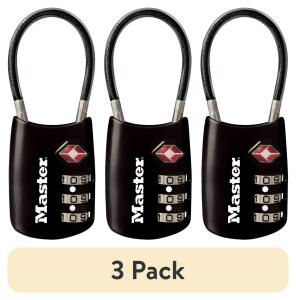 Master Lock TSA Approved 3 Dial Luggage Locks