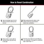 Master Lock TSA Approved 3 Dial Luggage Locks