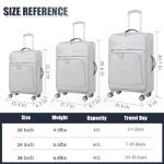 Cosbarn 3-Piece Lightweight Luggage Set with Wheels
