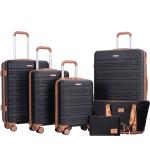Black Hardside Luggage Set with TSA Lock